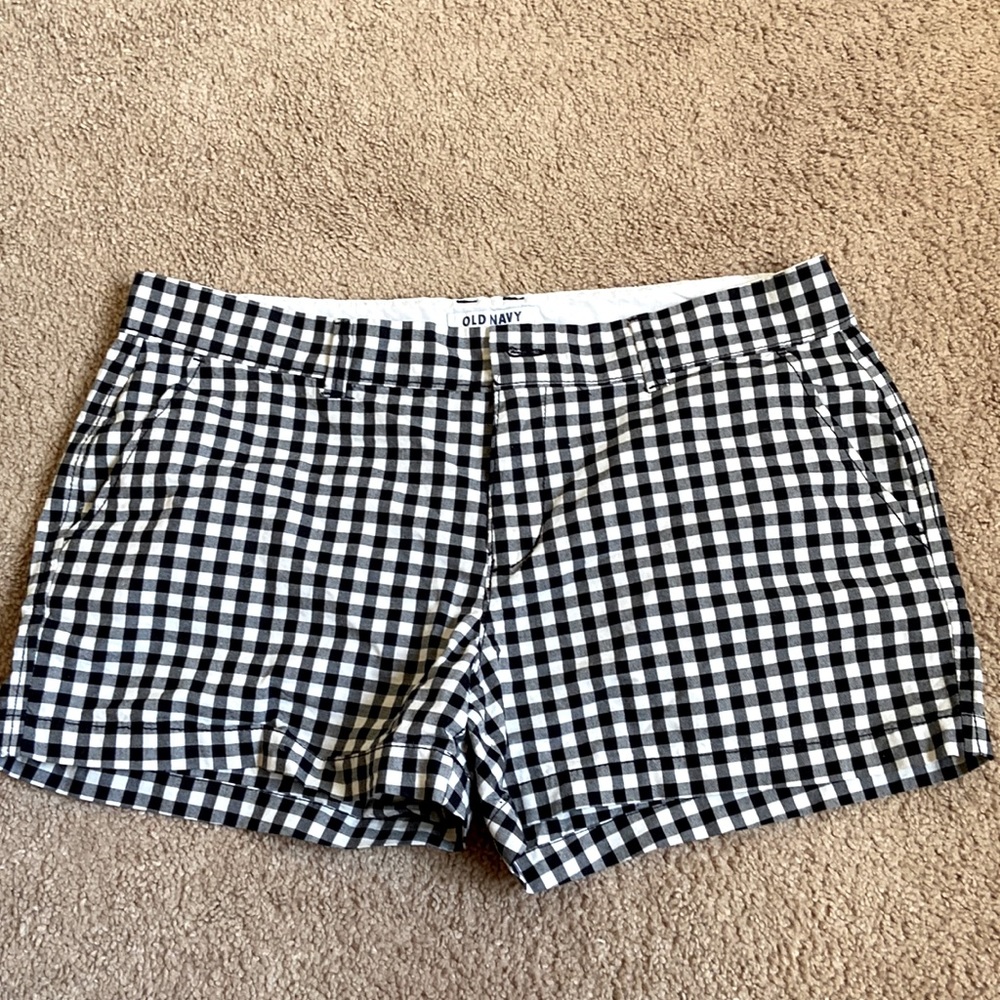 Black and White Check Shorts
